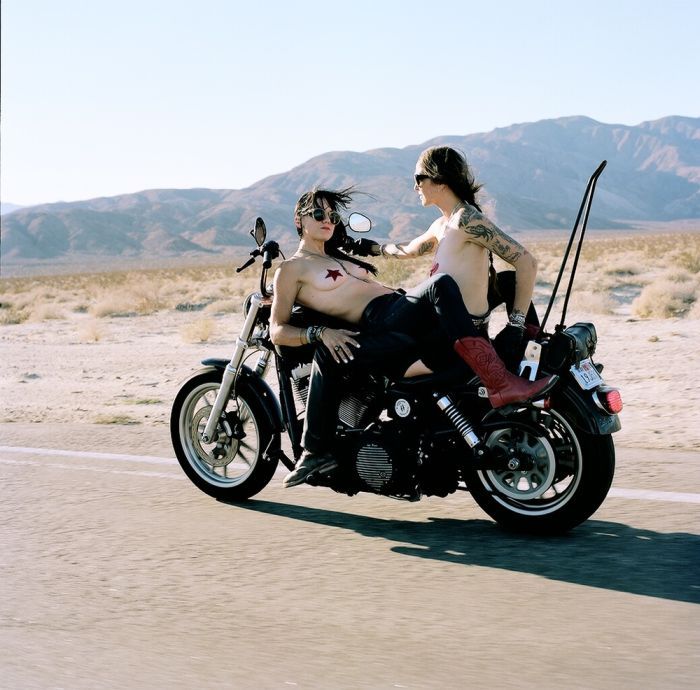 Girls on a motorcycle in Ciudad Juarez